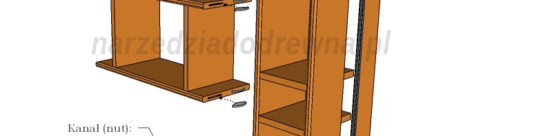 Drewniana półka wisząca